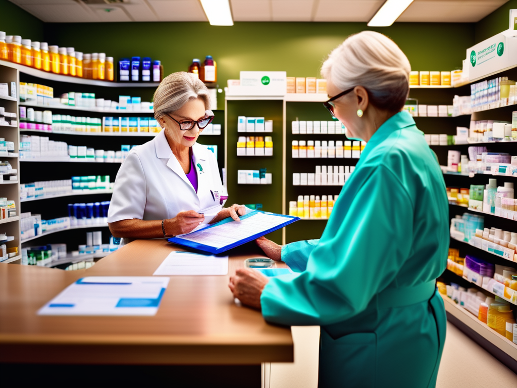 Medicatiebeoordeling bij ouderen: apotheker controleert op interacties